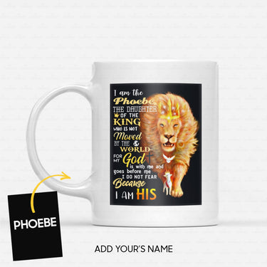 Custom Lion Mug - Personalized Daughter Of The King Gift For Dad - White Mug